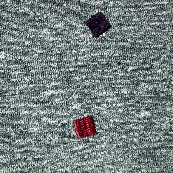 Madewell S Heather Gray Embroidered U-Neck Tee - Picture 4 of 8